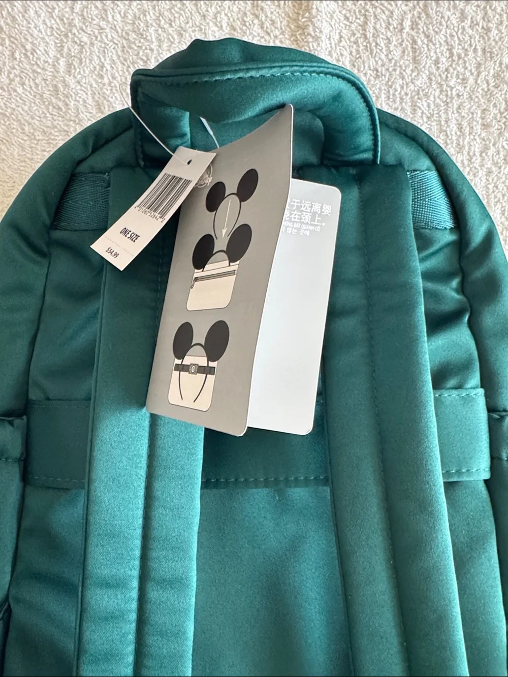 Disney Disneyland Resort Teal Mini Backpack with Gold Accents